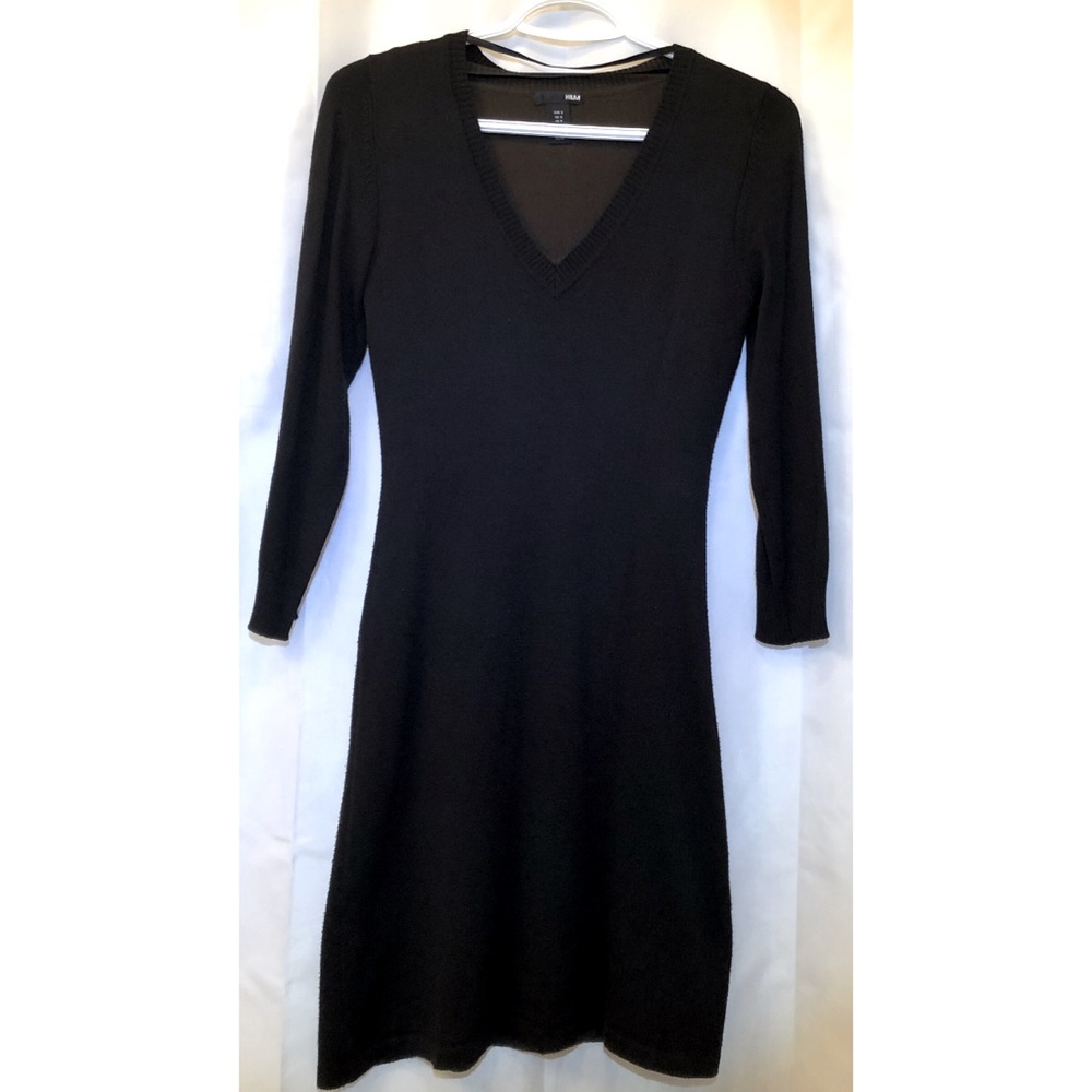 H&M dress knit black fitted